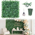 CEWOR 10"x10" Artificial Grass Wall Panels, UV Resistant & Anti-Fade Greenery by CEWOR