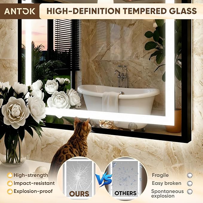 Antok 24X32 LED Bathroom Mirror - Image 4