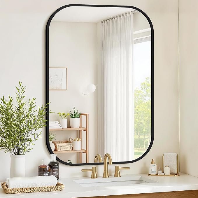Bathroom Mirror for Wall, HD Reflection Shatterproof Mirror for Living Room by Unknown