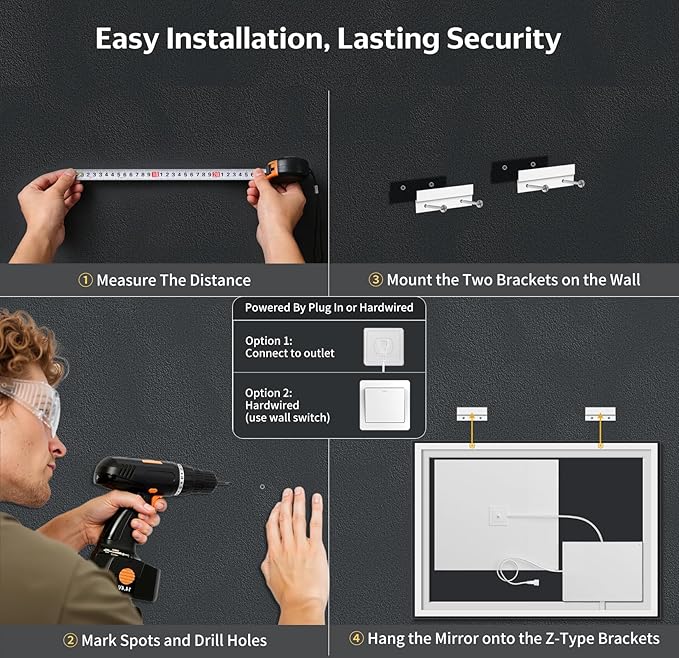 48"x30" LED Bathroom Mirror - Image 9