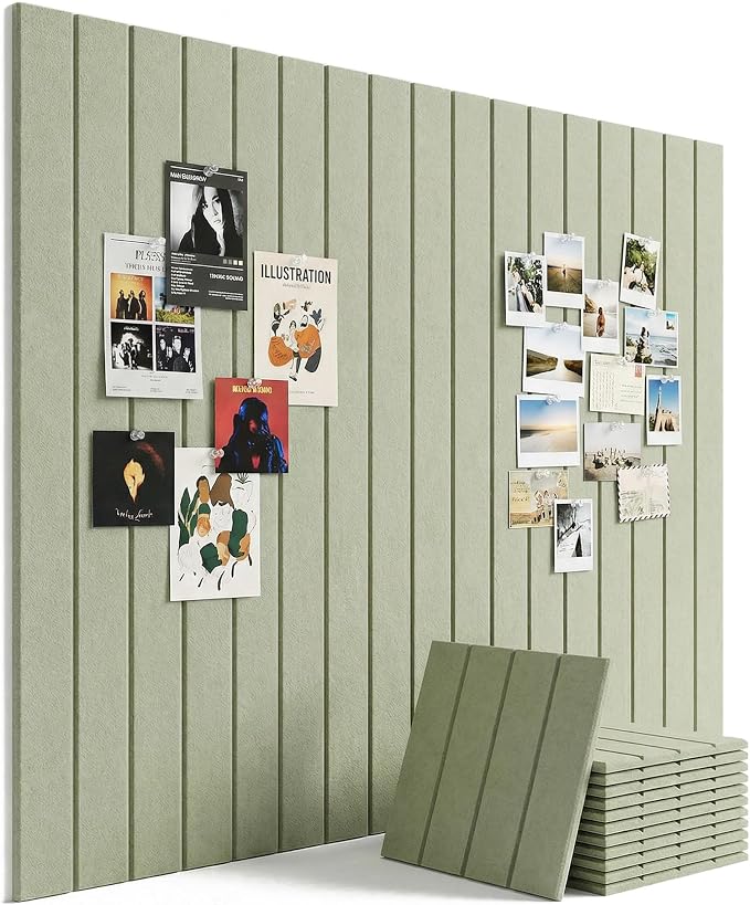 Aothia 12-Pack Felt Bulletin Board Tiles, 48x36 Modular Pin Board by AothiaSimpleNaturalUnique