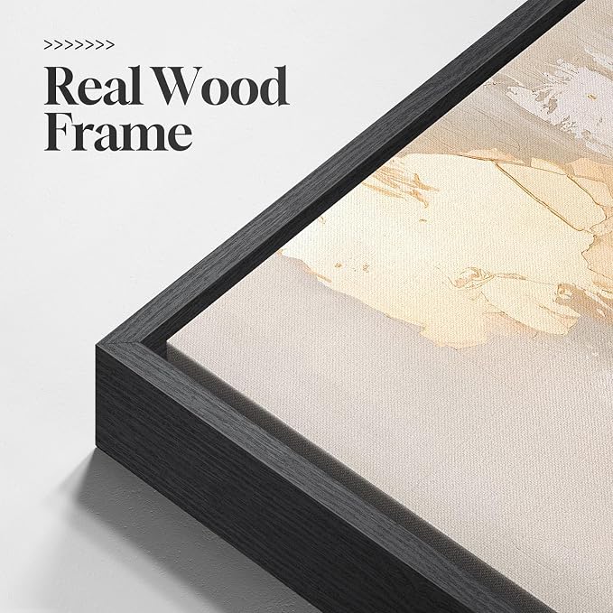 Large Framed Neutral Abstract Wall Art, 2 Piece Modern Canvas Prints Paintings - Image 6