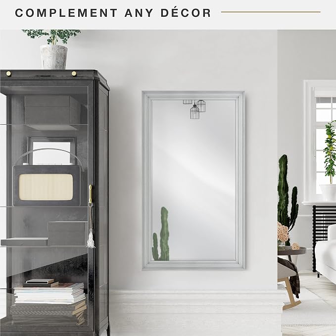 MCS Ezra 28.66x49.66 Large Wall Mirror, Vertical & Horizontal Wall Hanging - Image 2