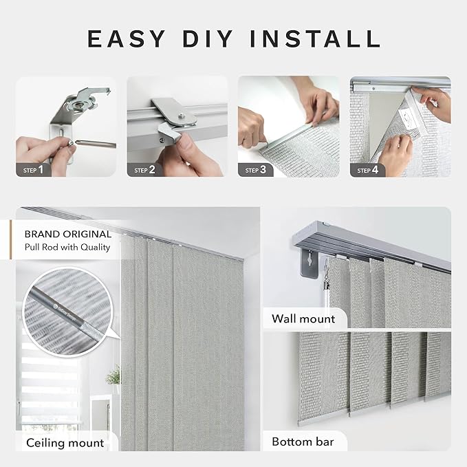 GoDear Design Adjustable Vertical Blinds, Sliding Door Blinds, Window Blinds & - Image 7