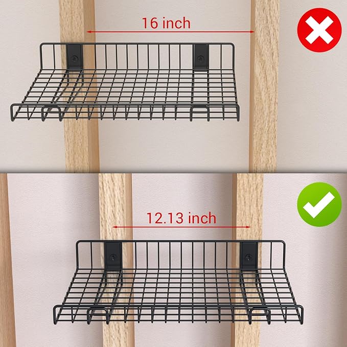 4 Pack Garage Wall Shelf, Wall Mounted Storage Shelves, Heavy Duty Metal Shelves - Image 7