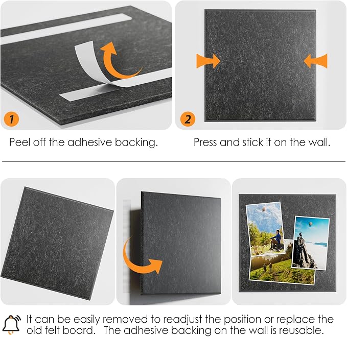 MaxGear Large Cork Board for Wall 48" x 36" Dark Gray Bulletin Board, 12 Pack - Image 4