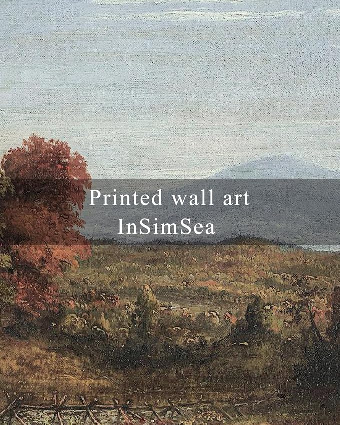 InSimSea Framed Canvas Wall Art, Vintage Fall Landscape Painting, Rustic Nature - Image 7