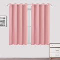 LEMOMO Pink Blackout Curtains/52 x 45 Inch Length Kids Curtains/Set of 2 Panels by Lemomo