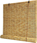 Outdoor Reed Roller Blinds, Retro Bamboo Roller Blinds, Anti-UV and Waterproof by Qicailife-US