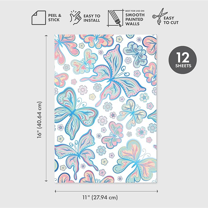 Main Street Peel and Stick Wallpaper Eco-Friendly Sheets 12 Pack, 11 X 16 Inch - Image 2