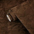 Wallercity Deep Brown Self Adhesive Velvet Wallpaper Peel and Stick Soft Touch by Wallercity