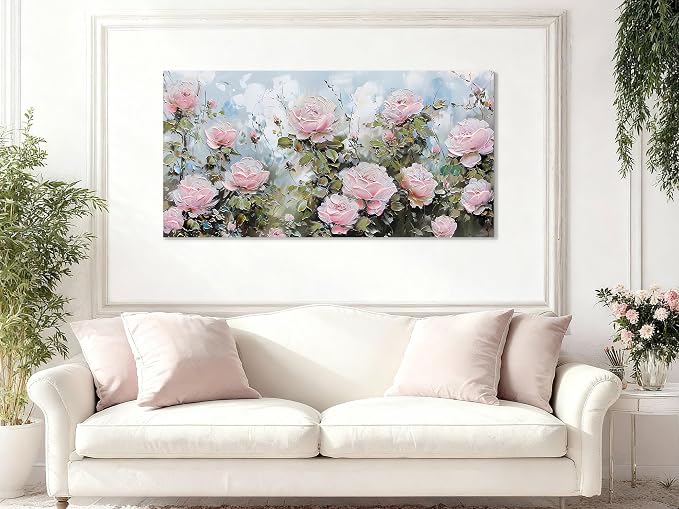 Ardemy Flower Wall Art Canvas Art Wall Decor, Floral Painting Textured Picture - Image 6