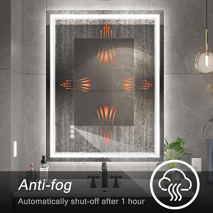 Ratsamee 30x36 Inch Led Mirror for Bathroom - Image 6