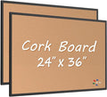 2-Pack Cork Board Bulletin Board 24 x 36, Office Board by Justdowhatyouwanttodo