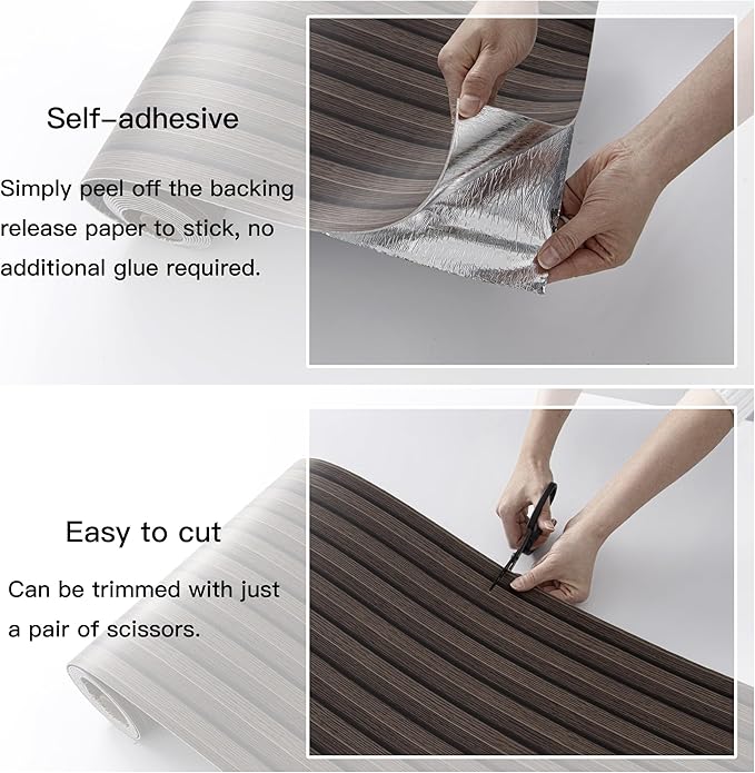 Peel and Stick PVC Slat Wall Panels, Wood Grain Self-Adhesive Soundproof - Image 4