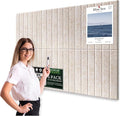 Large Cork Bulletin Board for Wall 36"x24", 6 Pack Felt Slat Wall Panel Tiles by Kciplab