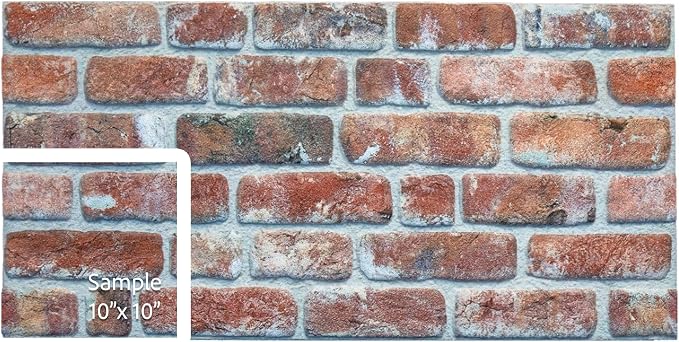 Dundee Deco 3D Wall Panels Faux Brick by DundeeDeco