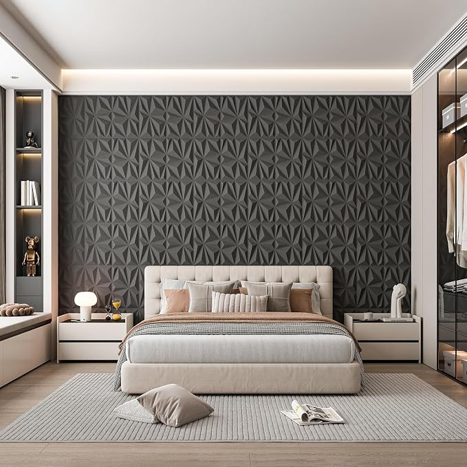 WOWSTAR 31 Sq.Ft. 24-Pack 3D Wall Panels Diamond - Image 2