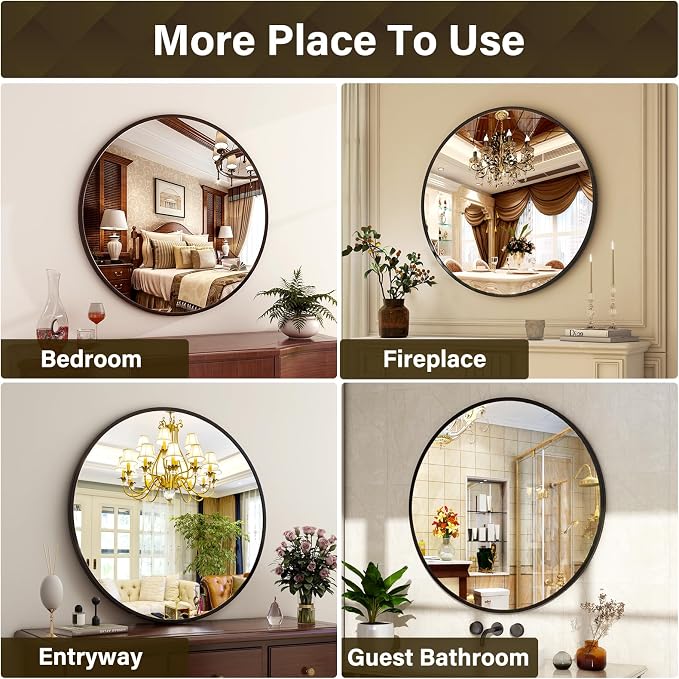 XRAMFY 36 Inch Round Mirror - Image 9