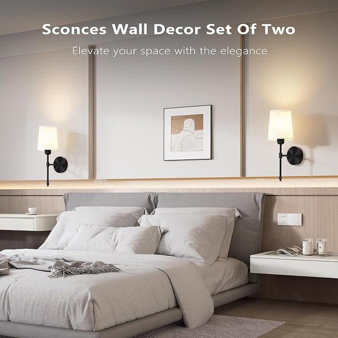 Ouyulong Battery Operated Wall Sconces Set of 2, Wireless Rechargeable Dimmable - Image 7