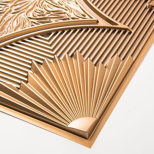 Art3d Drop Ceiling Tiles 24x24 in Bronze, 3D Wainscoting Panels Glue Up 2x2 - Image 8