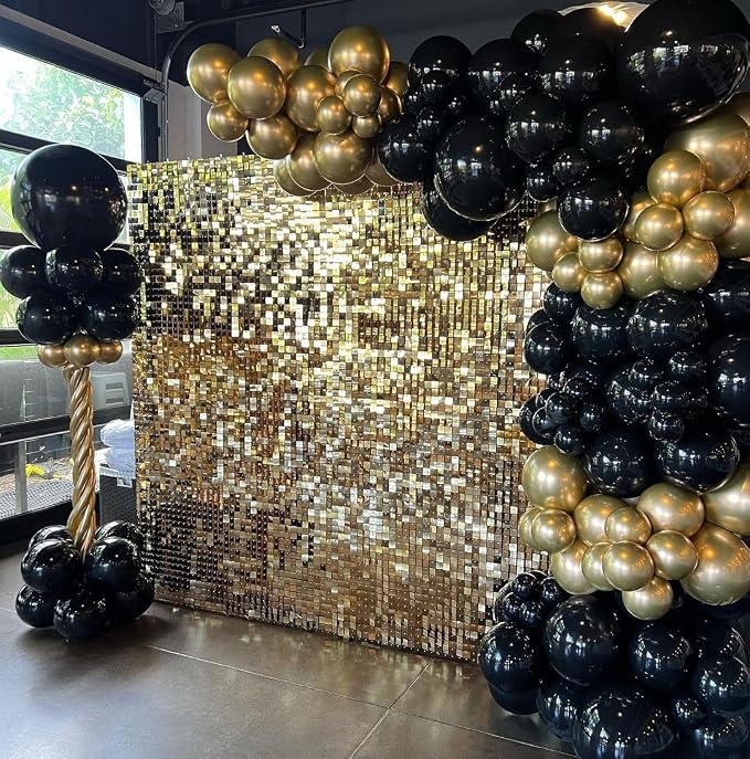 COKAOBE New Type Light Gold Shimmer Wall Backdrop, Photo Backdrops - Image 6