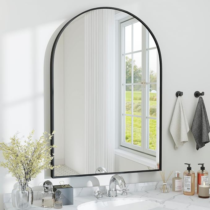 SCWF-GZ 36x24 Arch Mirror Rectangle Full Length Wall Mounted Hanging or Against - Image 8
