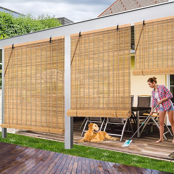 28x48 Inch Bamboo Blinds for Interior Windows, Light-Filtering & Privacy - Image 2