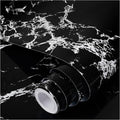 practicalWs Glossy Marble Wall Paper Granite Black/Grey Kitchen Countertop by practicalWs