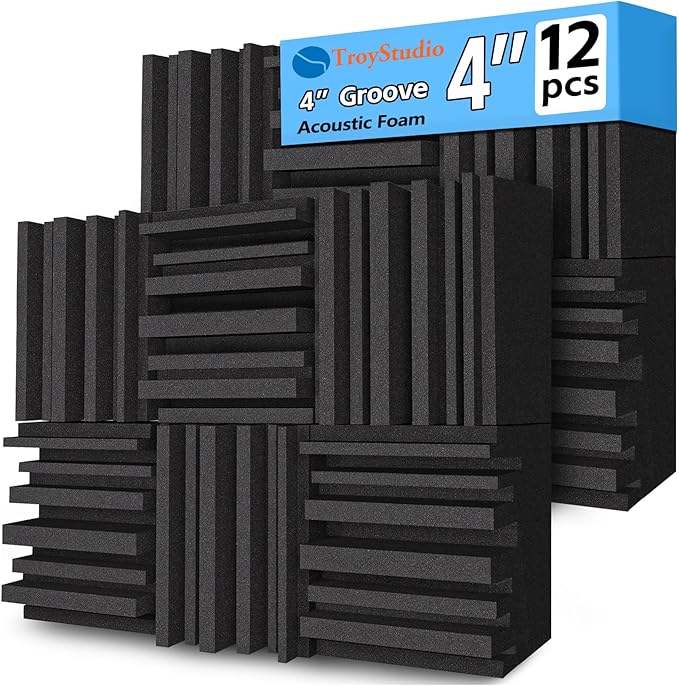 TroyStudio Thick Acoustic Foam Panels, Dense Soundproof Padding Tile, Recording by TroyStudio