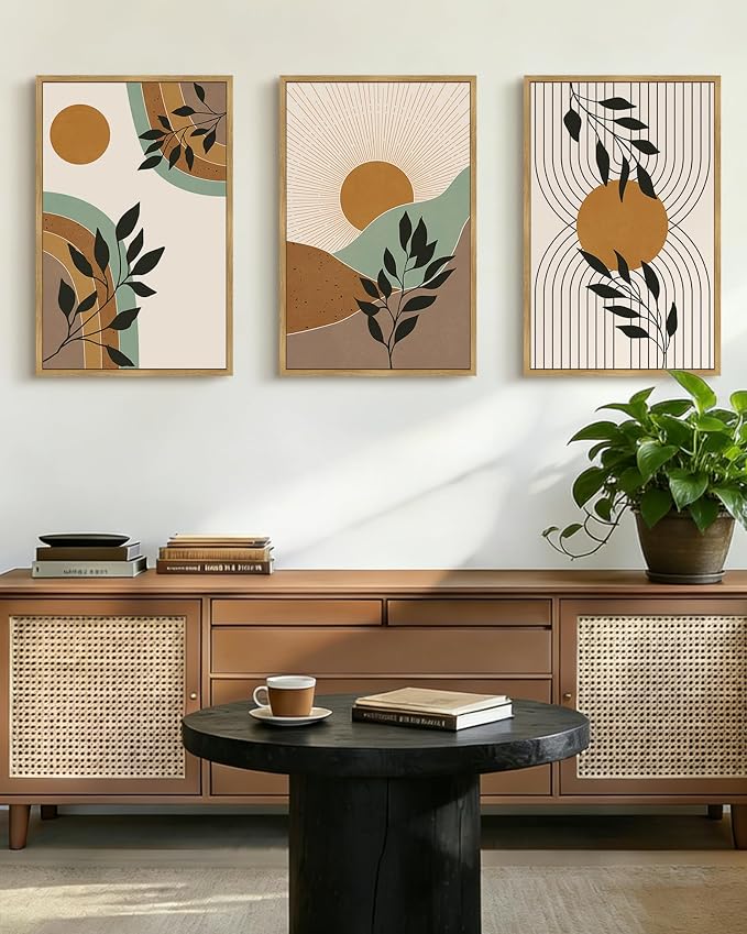 PHOPAGO Boho Wall Art Sage Plant Botanical Framed Wall Printing Large 16x24in - Image 6