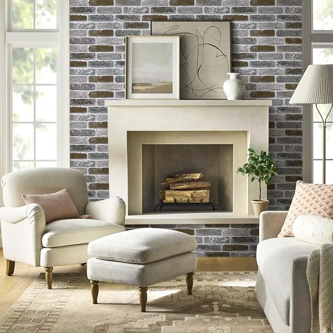 COMSTICKC 3D Faux Brick Wall Panel Peel and Stick, DIY UrltraLight PVC Self - Image 7