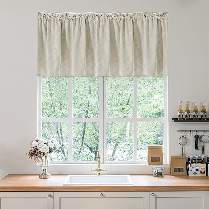 FMFUNCTEX 100% Blackout Valance Curtains by Fmfunctex