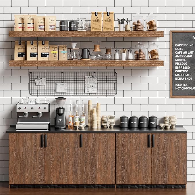 Heimlove Floating Shelves for Wall 48 Inches Long, 9.3" Deep Walnut Floating - Image 6