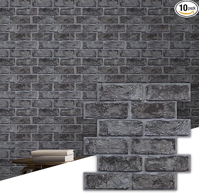 Commomy 3D Brick Wall Panels Peel and Stick by CommomyDecor