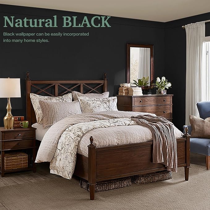 Dimoon 236''x23.6'' Peel and Stick Wallpaper Black Contact Paper - Image 9