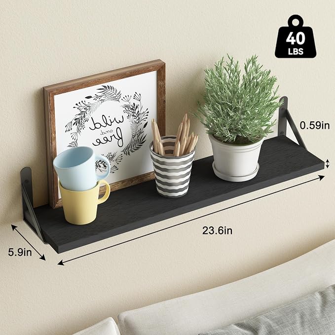 YGEOMER 23.6 Inch Floating Shelves - Image 3