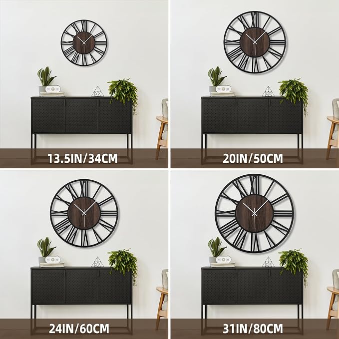 Large Wall Clock for Living Room Decor, 14 Inch Non Ticking Silent, Battery - Image 2