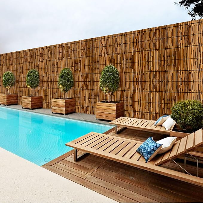 Bamboo Fencing–Handwoven, Bamboo wall Panel Outdoor Privacy Reed Screening - Image 9