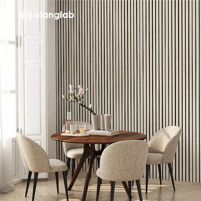 Olanglab Wood Wall Panels 4 Pack, Wood Slat Acoustic Wall Panels, 94.5"x12.6" - Image 7