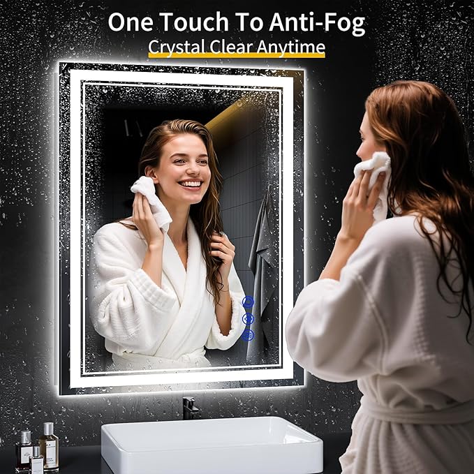 36"x28" LED Bathroom Mirror - Image 4