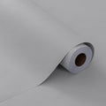 FUKU MON 24"x394" Grey Wallpaper Matte Solid Gray Contact Paper Self-Adhesive by MeetyourallDIYneeds
