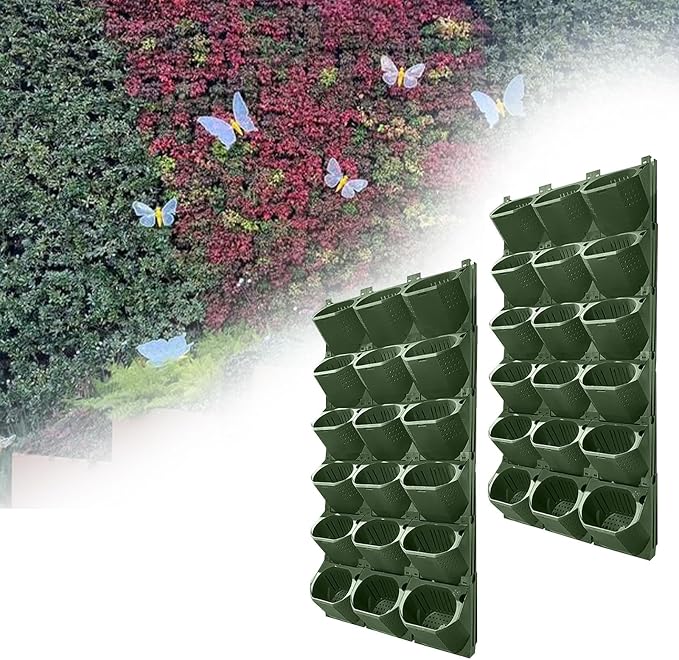 Self Watering Wall Mounted Vertical Planter, 36 Pots Wall Planter Indoor by ZIAERKOR
