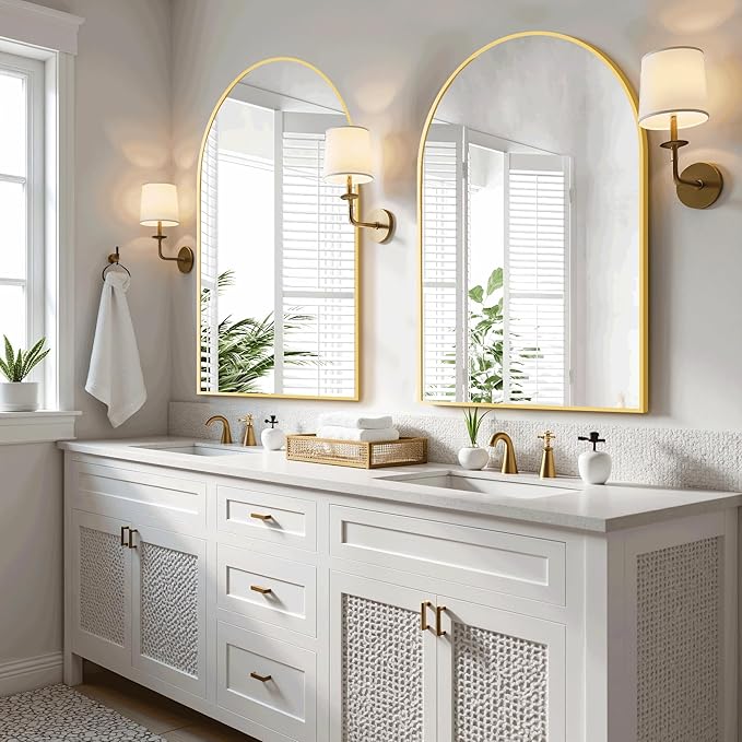 Arched Bathroom Mirror for Wall, HD Glass Over Sink for Bathroom - Image 3