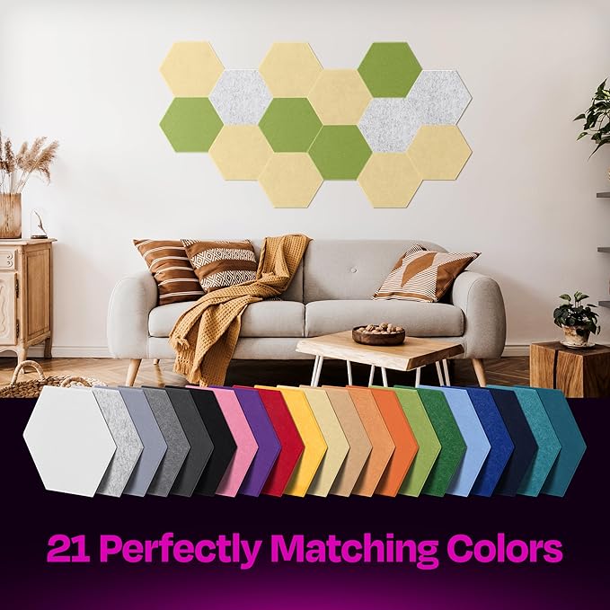 Acoustic Panels 12-Pack Soundproof Wall Panels 12"X10.4"X0.4" Sound Panels High - Image 5
