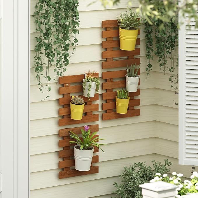 Furinno TIOMAN Outdoor Vertical Wall Planter, - Image 2