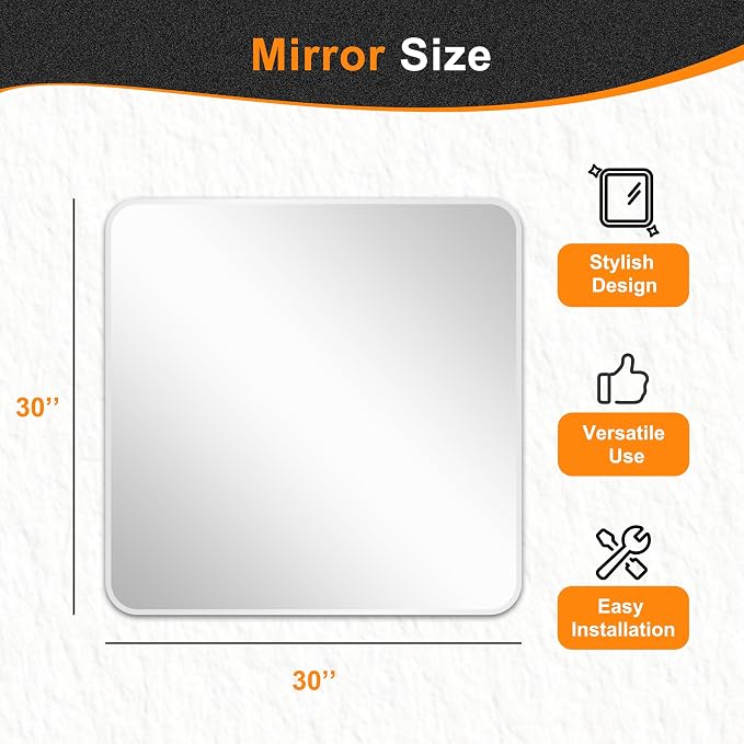 Delma Bathroom Vanity Mirror, High-Definition Bathroom Mirror, Versatile - Image 4