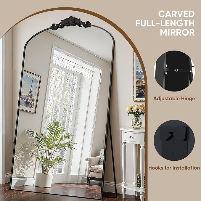 Antok Arched Full Length Mirror, Full Body Mirrors - Image 5