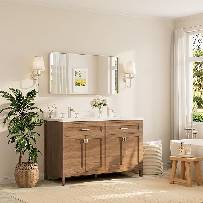 TETOTE Brushed Nickel Mirror 48 x 24 Inch - Image 2