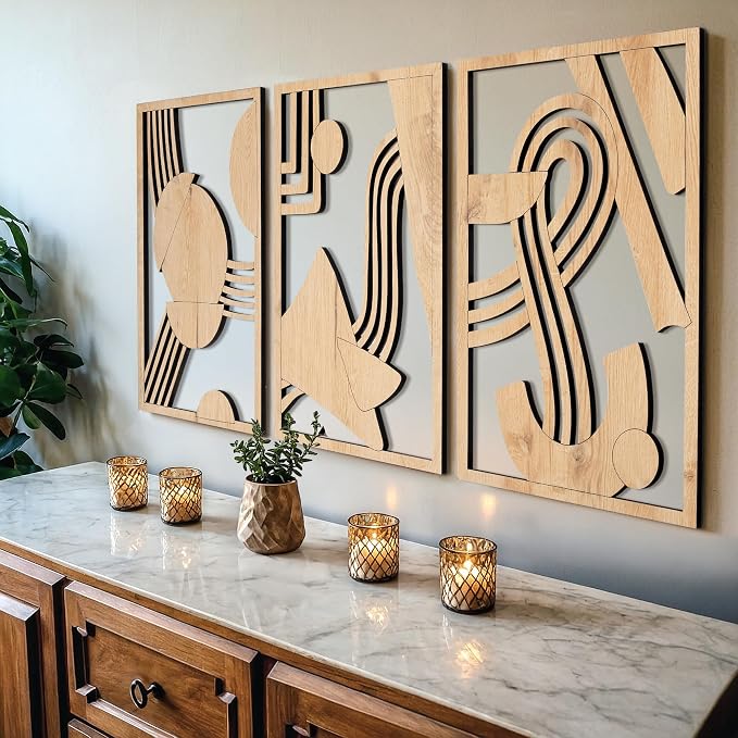 qmmp Modern Wooden Wall Sculptures by qmmp